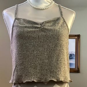 Crop grey loungewear runs small